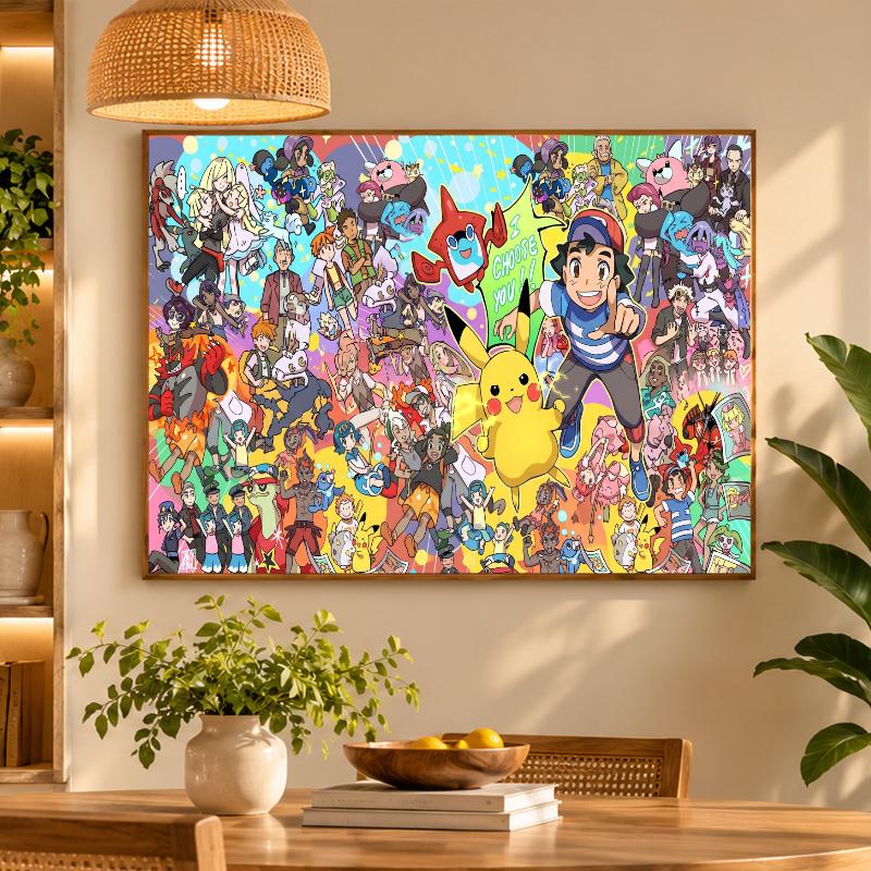 5D Diamond Painting Pokémon DIY Full Drill Diamond Art Kit Home Decoration