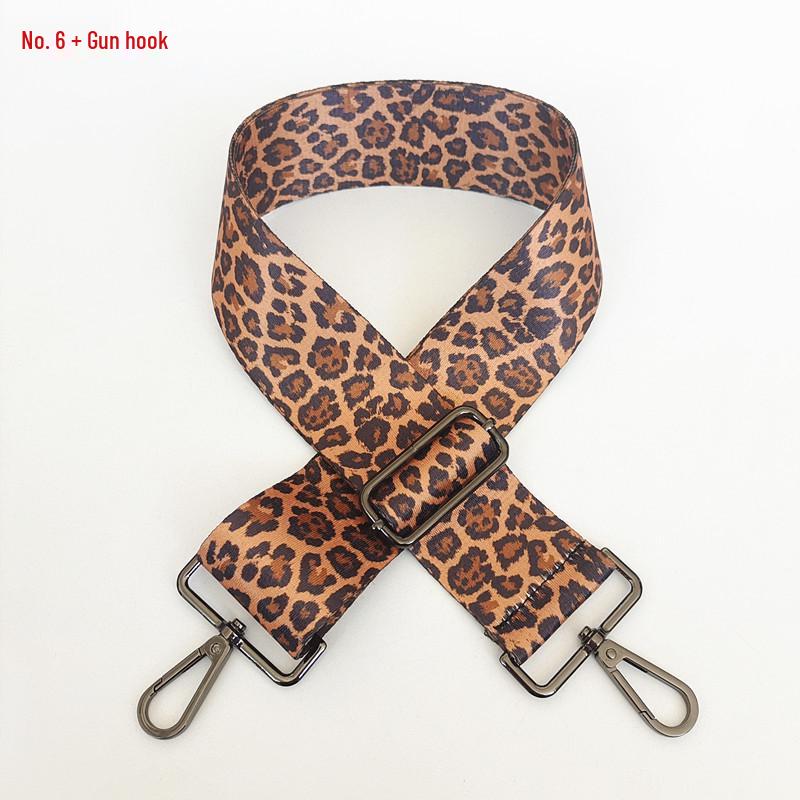 Colorful Leopard Print Adjustable Shoulder Strap - 5CM Wide, Single Shoulder, Crossbody.