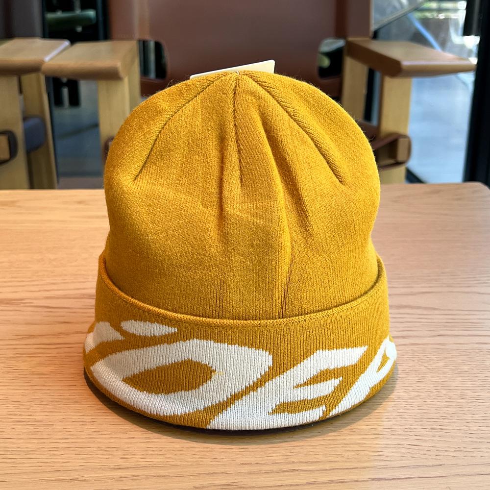 

Универсальная осенне-зимняя новая вязаная шапка для мужчин, непринужденный желтый головной убор, теплая шапка и шерстяная шапка для уличных танцев для женщин M（56-58cm）