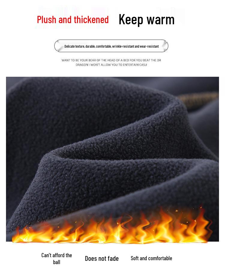 Boys' Fleece-Lined Casual Jeans - Autumn/Winter 2025 Trendy Style for Middle and Big Kids