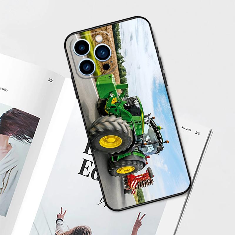 Farm Vehicle Tractor Case For iPhone 17 Pro Max 14 13 12 11 15 16 Pro Max mini 15 Plus 16e 17 Air Phone Cover