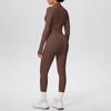 Cloud-like Quick-dry Zipper Jacket & High-waisted Yoga Suit - 3pc Outdoor Running Fitness Set