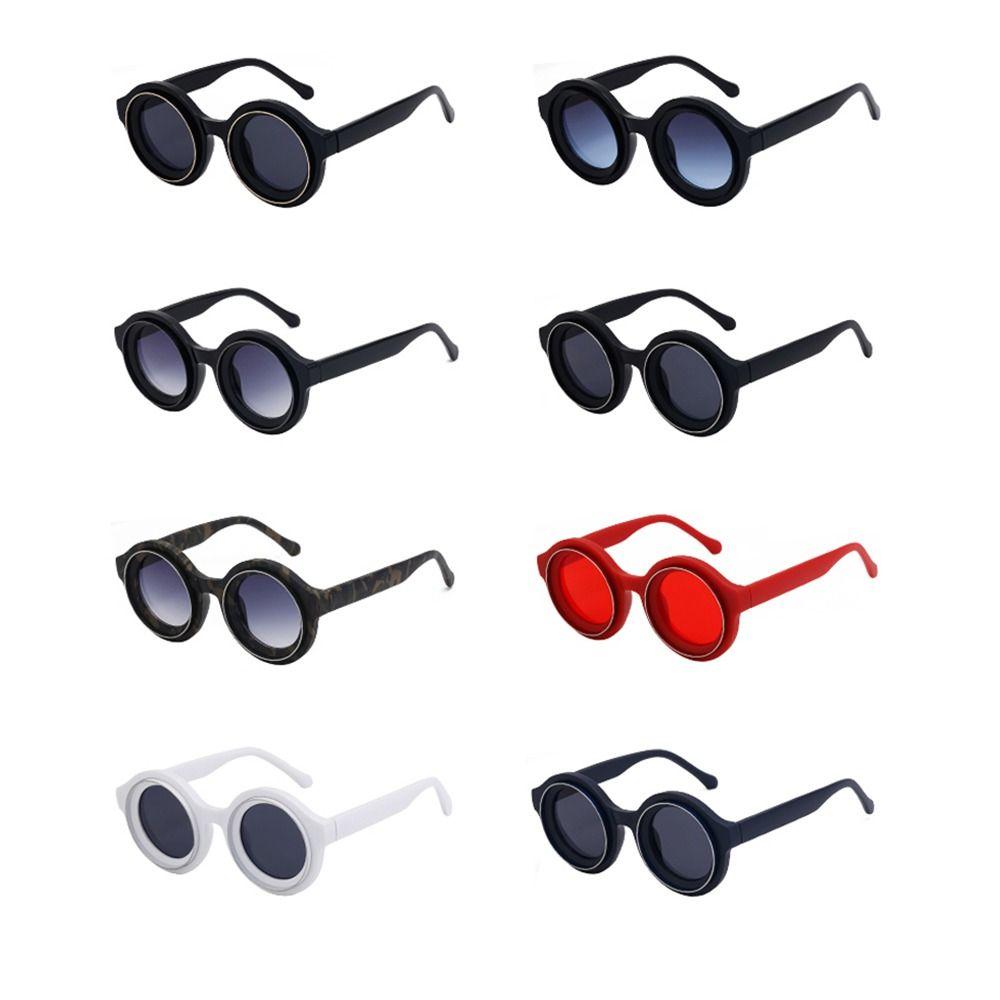 Punk Round Frame Sun Glasses Luxury Hip Hop Shades Trendy Steampunk Sunglasses for Women & Men