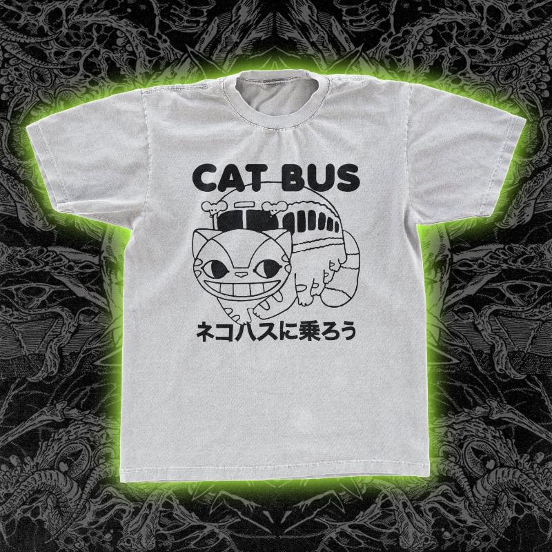 

Cat Bus Classic Tee TShirt New SpringSummer Arrivals Regular Fit Casual Unisex Women S