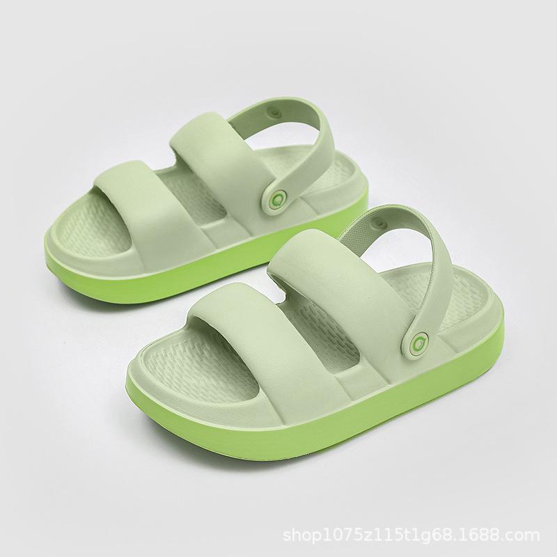 

Summer new women s cool slippers color matching casual wear soft-soled beach slippers available 39-40 светло-зеленый