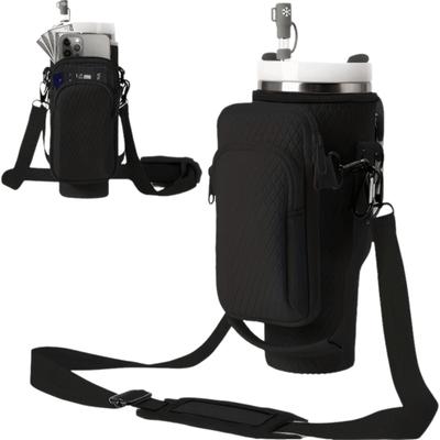 With Keychain & Mountaineering Button Water Bottle Holder Pouch Vacuum Cup Bag Outdoors