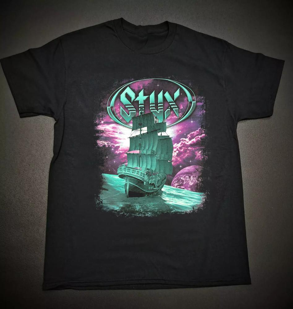 

Styx World Tour TShirt Delta Boat Ship Rock Shirt Black Short Sleeve Unisex Unisex T-Shirt M
