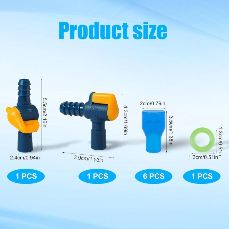 Hydrations Pack Mouthpieces Bites Valves Replacement with On Off Switches, Hiking Backpacking Water Bag Suction Nozzle