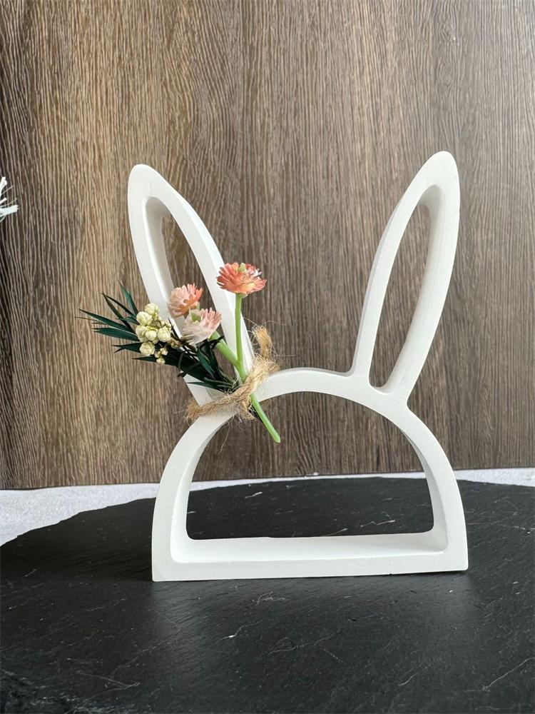 Easter Cute Rabbit Silicone Moulds Gypsum Car Mounted Incense Expanding Gypsum Decoration Mold Aromatherapy Candle Resin Molds