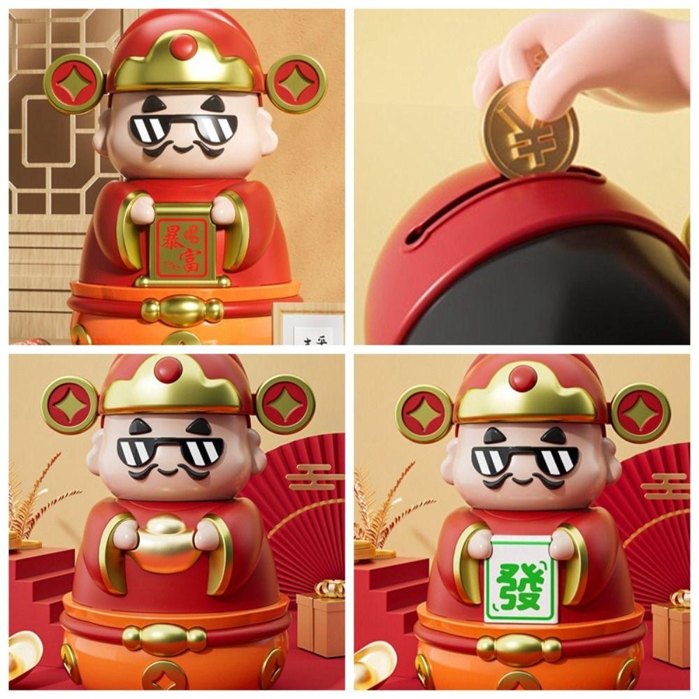 Gute Symbolik Neujahrs-Spardose Dekorative Cartoon-Geldboxen Chinesische Gott-Ornamente Neujahr