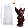 3d Gothic Style Wing Angel Relief Pillar Candle Silicone Mold Diy Skirt Goddess Resin Mould Gypsum Clay Making Tool Home Decor