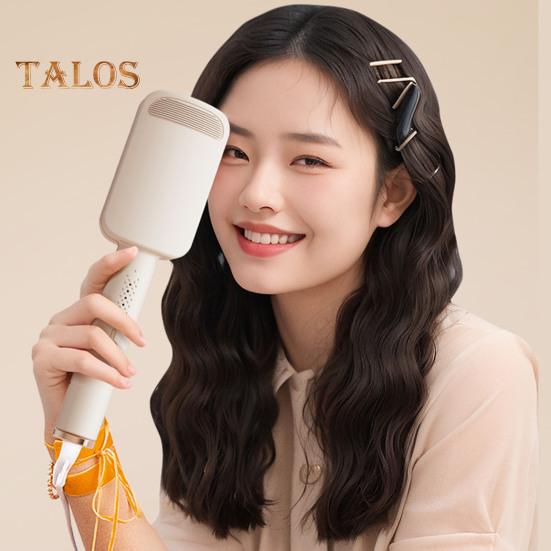 32MM V Shape Curling Iron Ceramic Big French Waves Hair Crimper Styling Tool Anti-Scald Deep Waver Curling Wand for Short And Long Hair