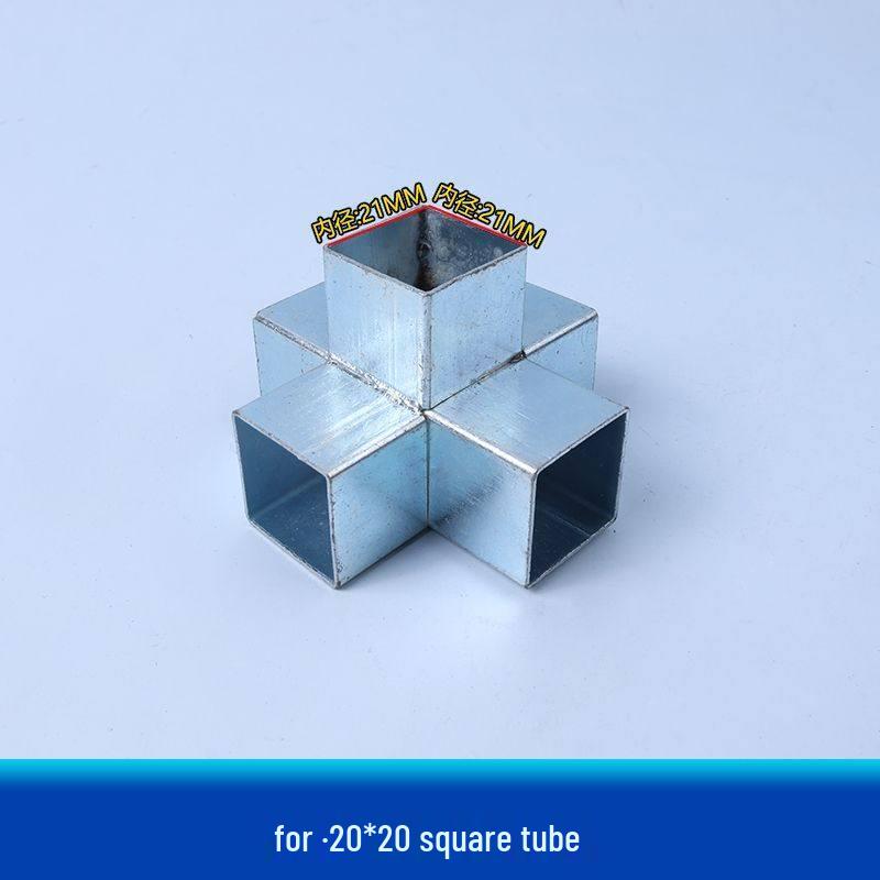 Wrought Iron Galvanized Steel Tube Corner Connectors – No-Weld Angle, Two-Way & Three-Way