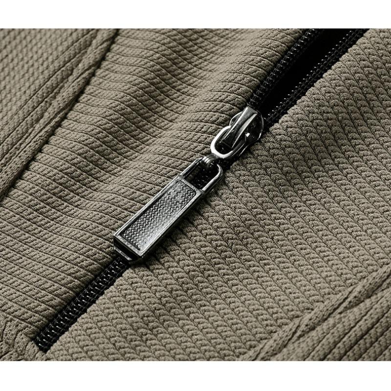Men's Quarter Zip Waffle Knit Pullover, Stand Collar Long Sleeve Casual Top, Breathable Lightweight Shirt for Daily Wear