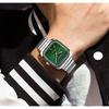 CURREN Simple Business Square Quartz Watches Casual Stainless Steel Bracelet Wristwatch with Auto Date for Men