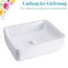 Lavabo Nettlife vasque à poser en céramique - vasque à poser carrée salle de bain blanche vasque 40x30x13cm