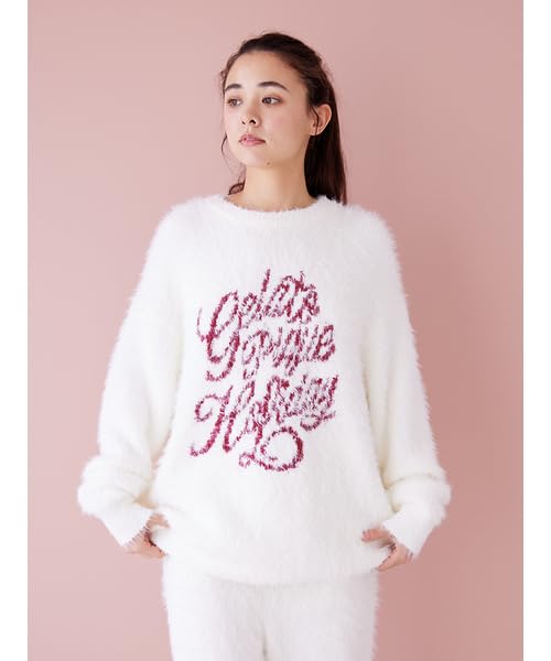 Gelato Pique HOLIDAY Feather Pullover PWNT245083 Free Size Women's White/White,