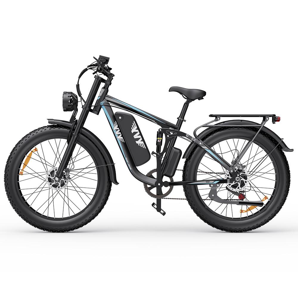 Electric Bicycle Yvy C26 Max 1000Wx2 Motor 26" Fat Tire Fully Suspended Adult Electric Bike 48V 23AH Dual Hydraulic Brake Shimano 7 Speed