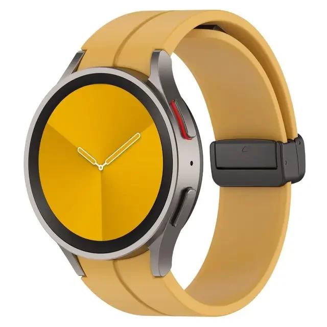 Original Silicone Band for Samsung Galaxy Watch 6 5 4 Classic Strap 47mm 43mm 44mm 40mm Magnetic Buckle Galaxy Watch 5 Pro 45mm