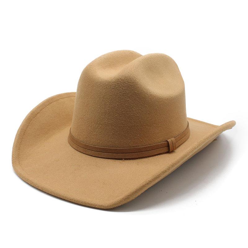 Warm Windproof Cowboy Hat Fedora Et Chapeau Thickened High Quality Felt Fedora Halt for Man and Women in Winter