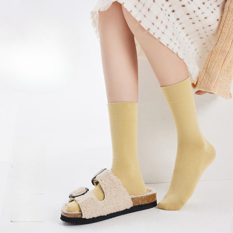 Cotton Socks, Women's Spring and Autumn Pure Cotton Mid-calf Socks, Women's Postpartum Socks, All-season Versatile, All-cotton Mid-calf Women's Socks