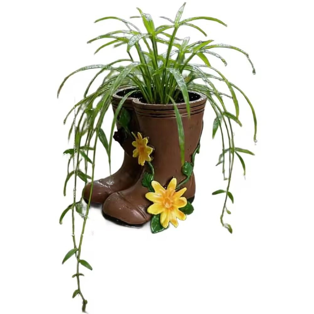 Modern Potted Plants Vase Floral Arrangement Garden Decor Rain Boots Flowerpot  Outdoor Decor