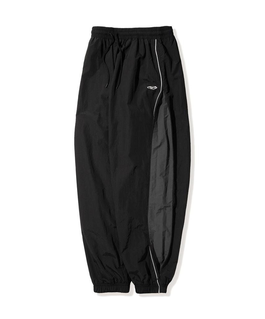 1993STUDIO Symbol Logo Curve Color Block Nylon Pants_Black