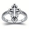 CAOSHI Cross Design Religious Style Finger Rings for Women Retro Silver Color Versatile Jewelry Fashion Lady Party Accessories
