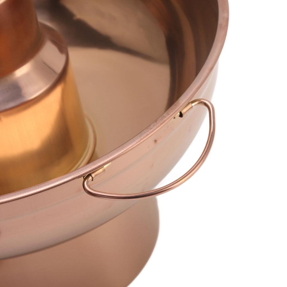 Rose Gold Chinese Hot Pot Multipurpose Dessert Fondue Pot Practical Dry Ice Hot Pot  Home Kitchen