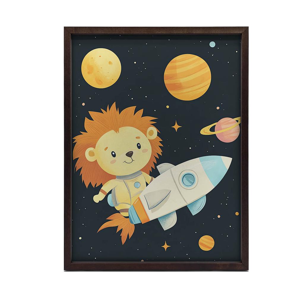 Plakat Lwiątkowe Marzenia Plakat Lwiątkowe Marzenia, 30X40 Cm, Rama Drewniana Jasny Dąb, Papier Matowy 230 Gsm