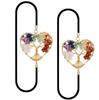 Natural Crystal Heart Tree of Life Pendant Bookmark