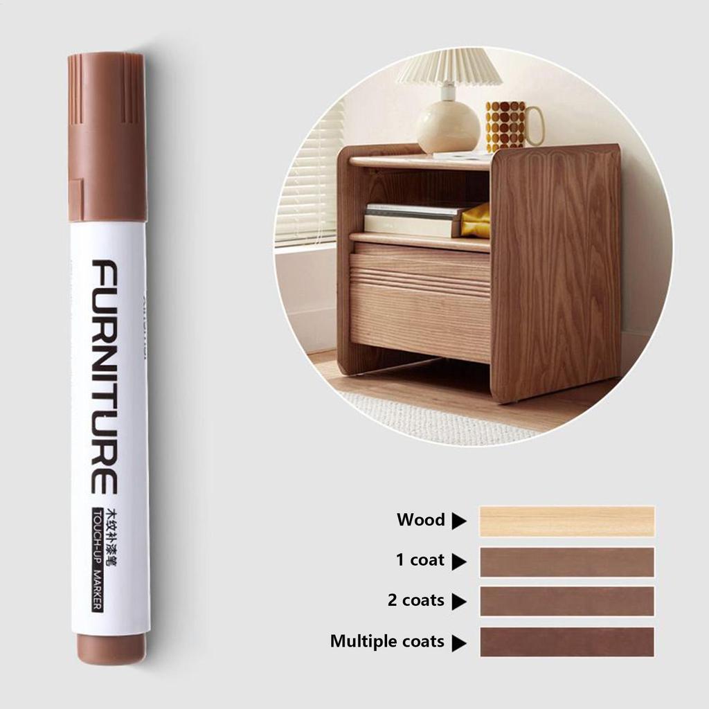 Wood Markers Furniture Repair 12 Colors Low-Odor Scratch Covers Removers Wood Furniture Repair Kit for Scuffs Damage Stains Wear