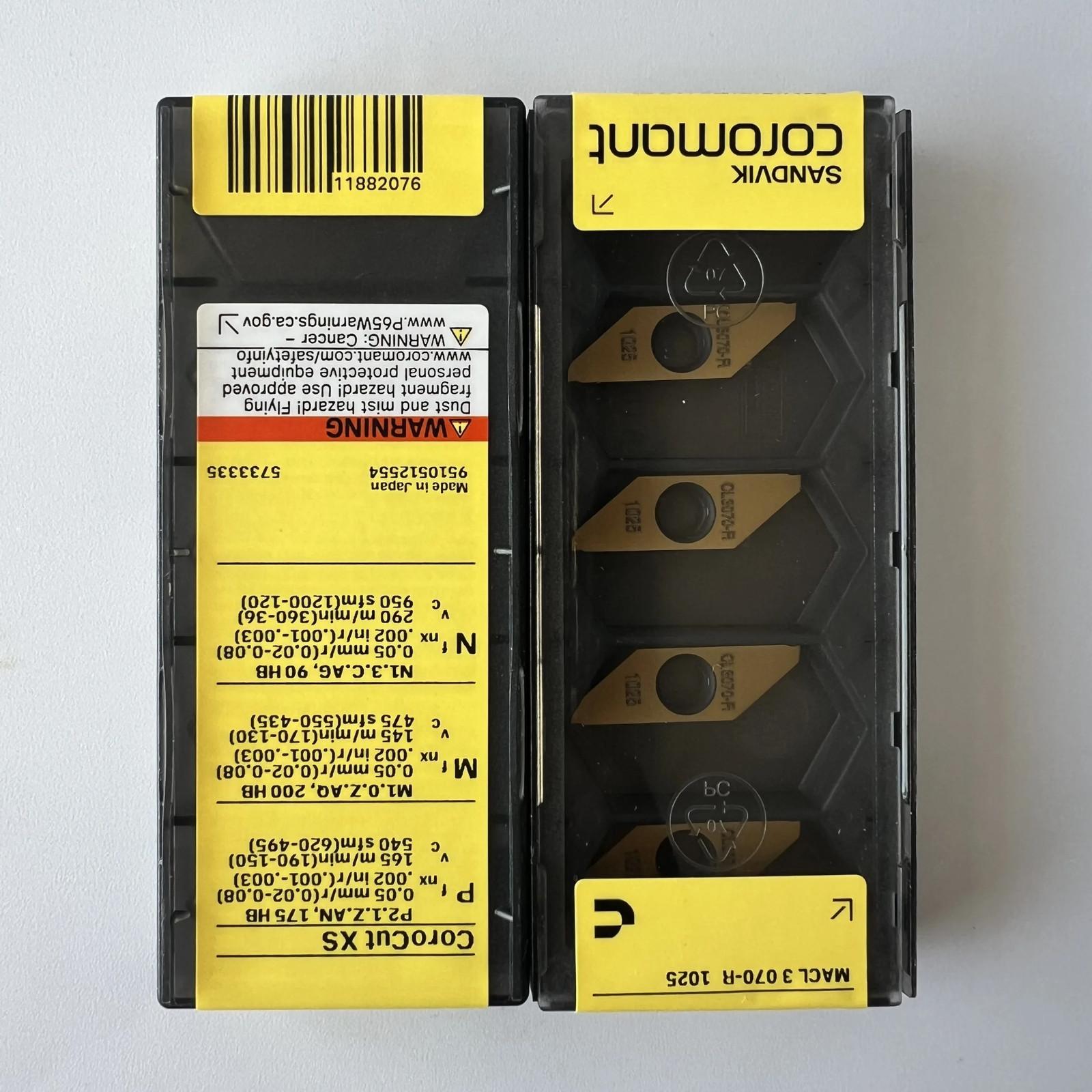 

SANDVIK / MACL3070-R 1025 / Industrial indexable Carbide Inserts 10 Pcs