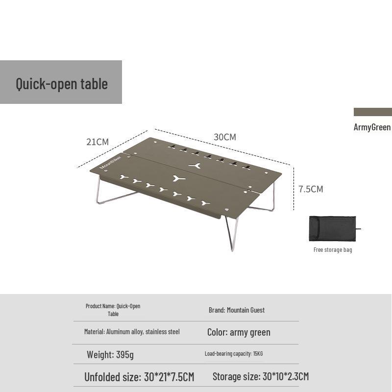 

Lightweight Aluminum Folding Camping Table: Ultra-Portable, Mini Picnic & Outdoor Tea Table