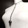 Mysterious Crow Skull Gothic Chain Necklace Metal Adjustable Length Neckchain Unisex Fashion Accessory for Party