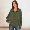 Sweatshirt for Women Trendy Button Henley Neck Pullover Long Sleeve Tops Casual Fall Clothes