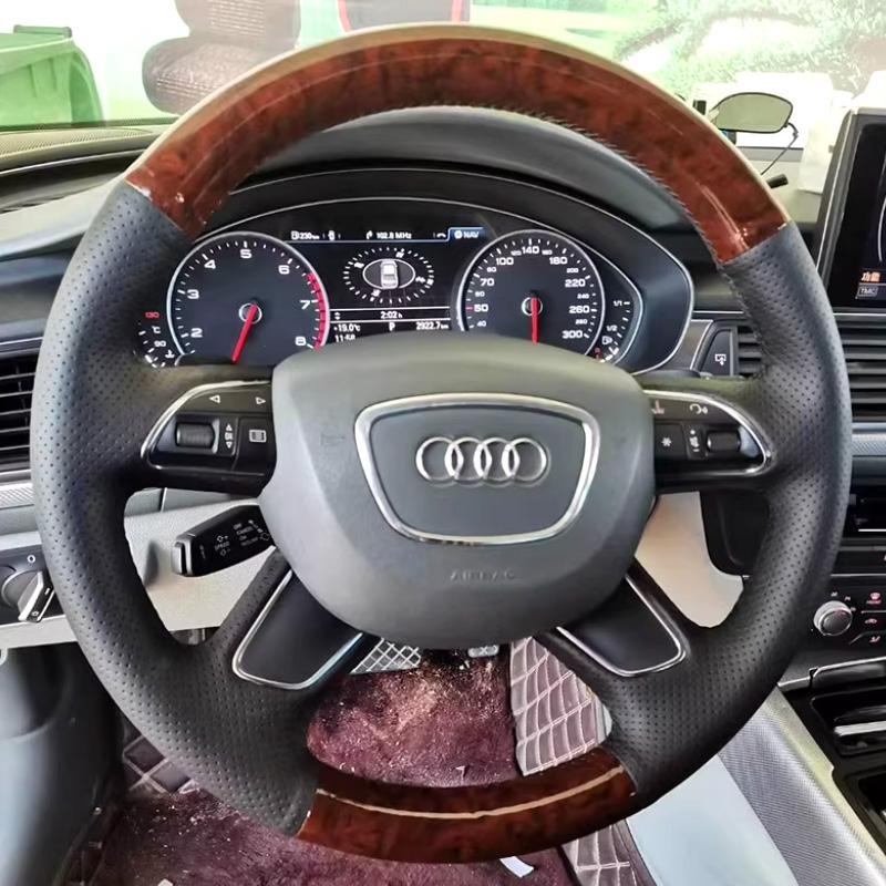 For Audi RS3 Braid Red Leather