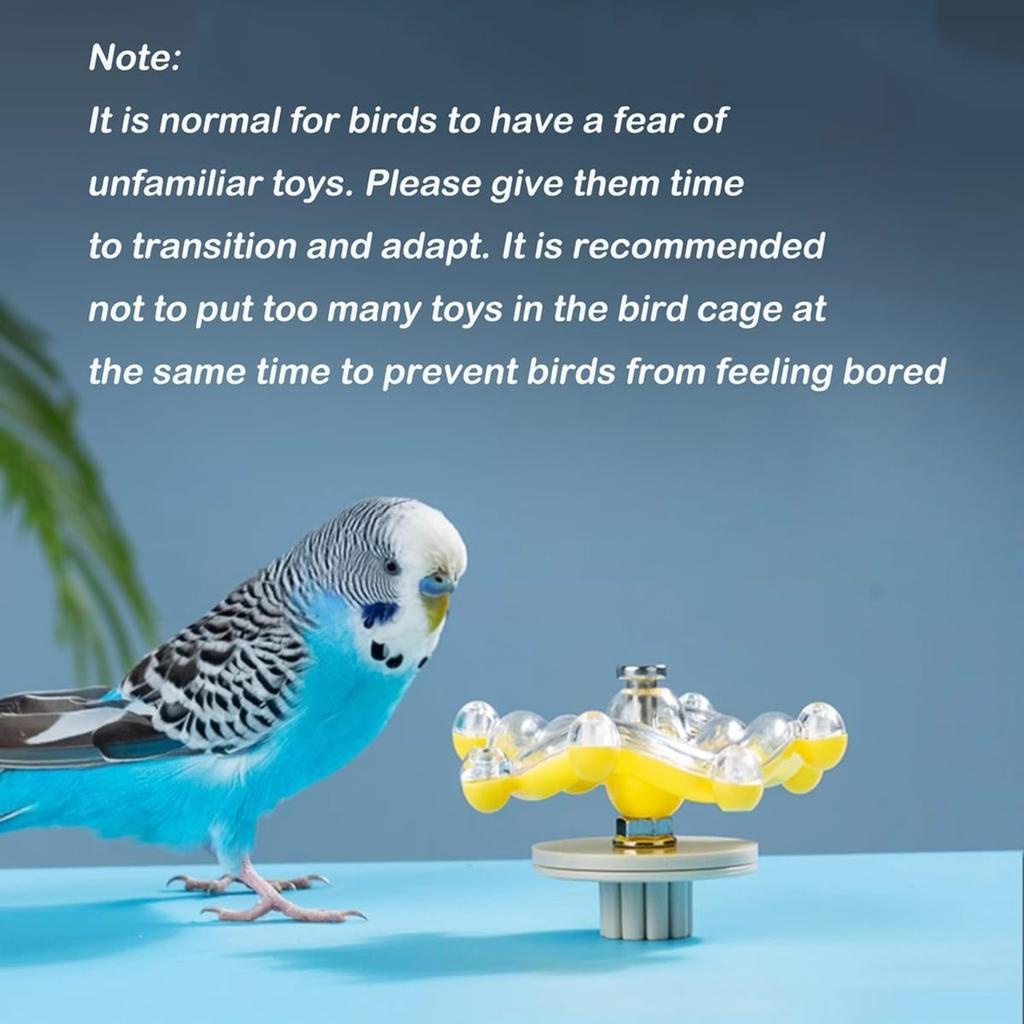 Interactive Parrot Toy Bird Cage Toy for Parrots Rotating Treat Dispenser,  for Mental Stimulation and Entertainment