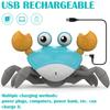Crawling Crab Toy for Baby Rechargeable Crab Run Away with Music Led Light Up Toddler Gift Electric Induction Escape Toys