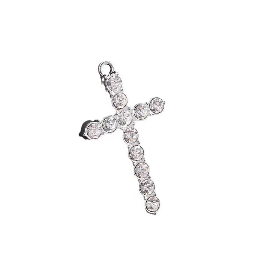 Abalorios de Cruz de Aleación y Accesorios para Llaveros para Joyería DIY