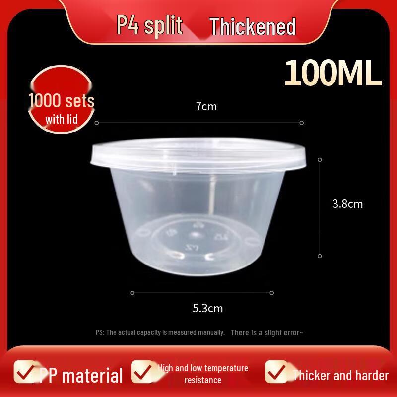 HANDUNYOU Disposable Plastic Food Containers