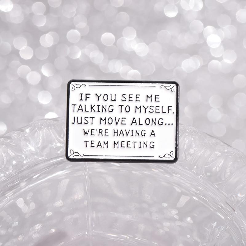 Fun Cartoon Eyecatching Brooch With Elegant White Geometric Style For All Gender Fashion