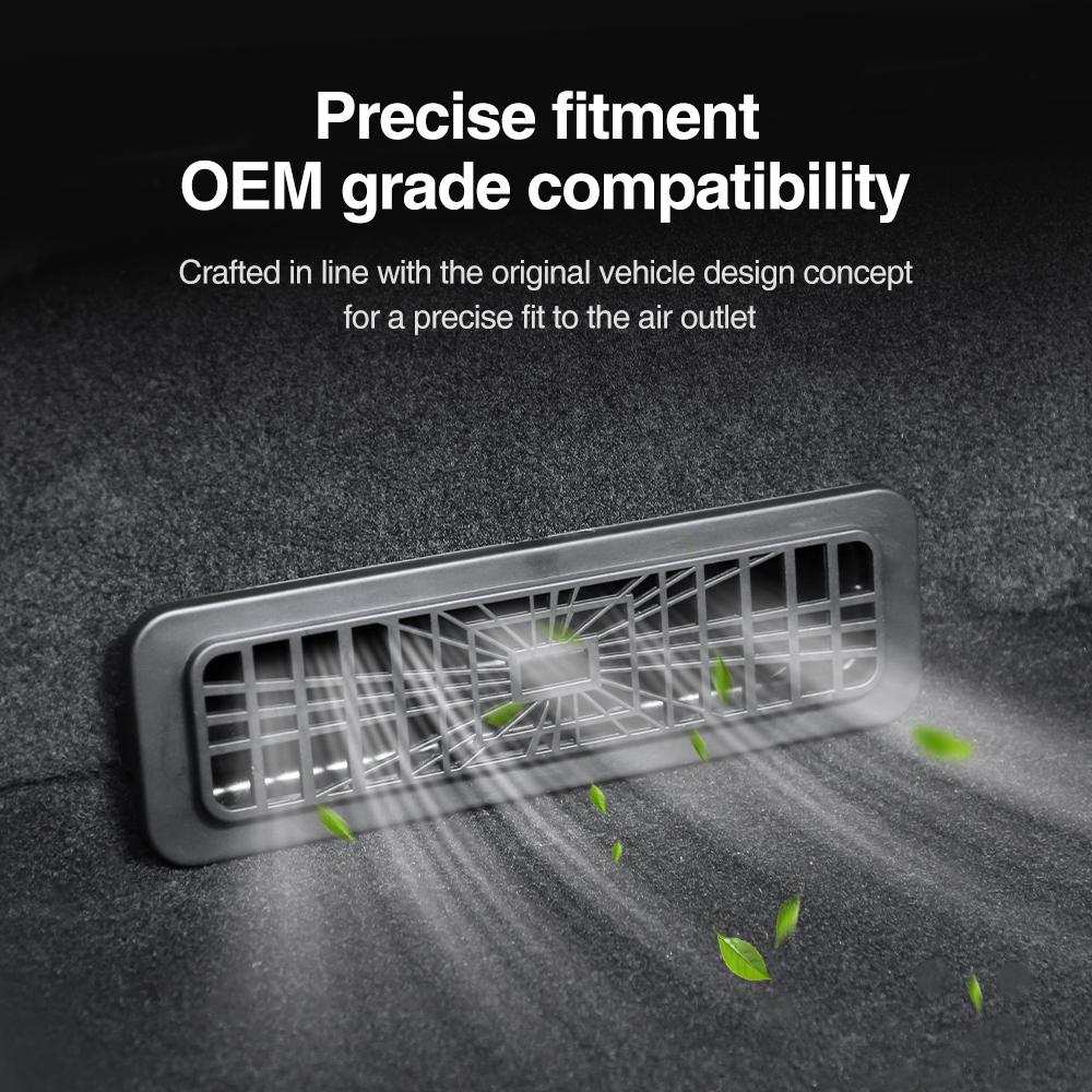 Heenvn For Tesla Model Y Juniper/Launch 2025 2026 Car Under Seat Air Outlet Protective Cover ABS Anti-blocking Air Vent Grille
