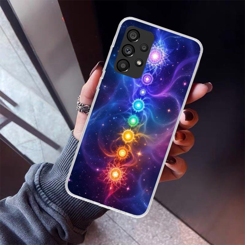 Yoga Chakra Spiritual Energy Universe Phone Case For Samsung Galaxy A52 A51 A50S A32 A22 A12 A02S A72 A71 A31 A70 A30S Note 20 U