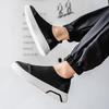 Men's Sneaker Breathable Platform Hiking Outdoor Lazy Loafers Black Versatile Lightweight Thick Soled Casual Walking Shoes 39-44