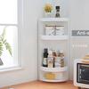 1PC Portable universel 360 degrés rotatif cuisine toilette étagère coin salle de bain étagère de rangement armoire