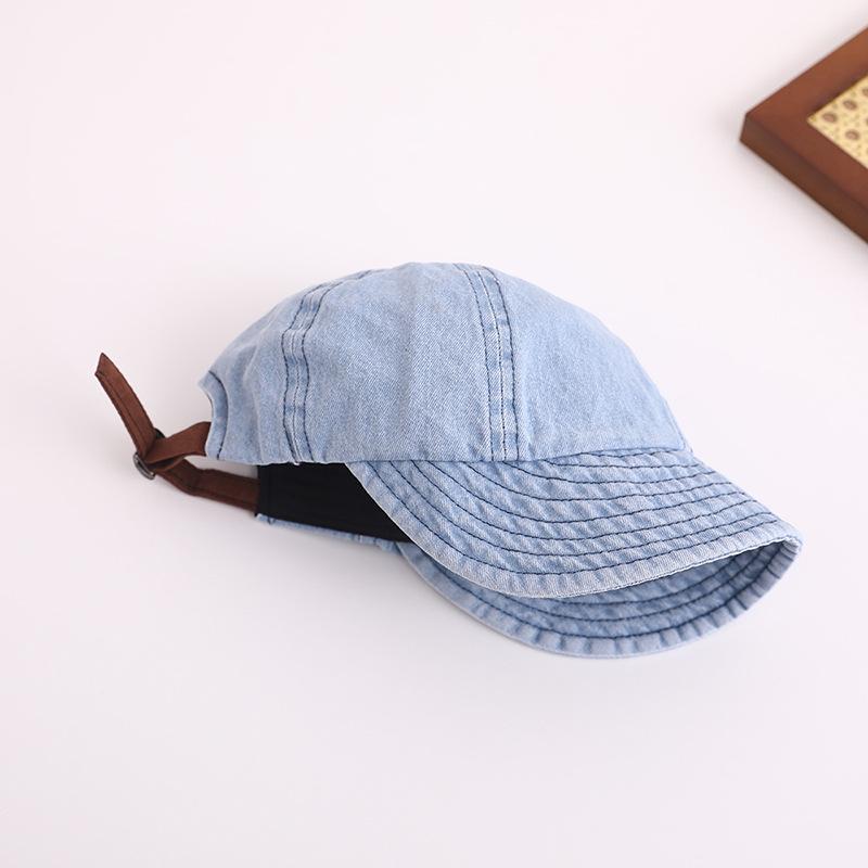 Vintage Kinder Cap Denim Blau Baby Sonnenhüte Sommer Frühling Einstellbar Kinder Baseball Caps für Mädchen Jungen Zubehör 1-3Y