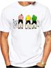 2026 New Year Mens Printed Bicycle Pattern Round Neck Short Sleeved Casual Summer Tshirt Suitable for Bicycle Enthusiasts