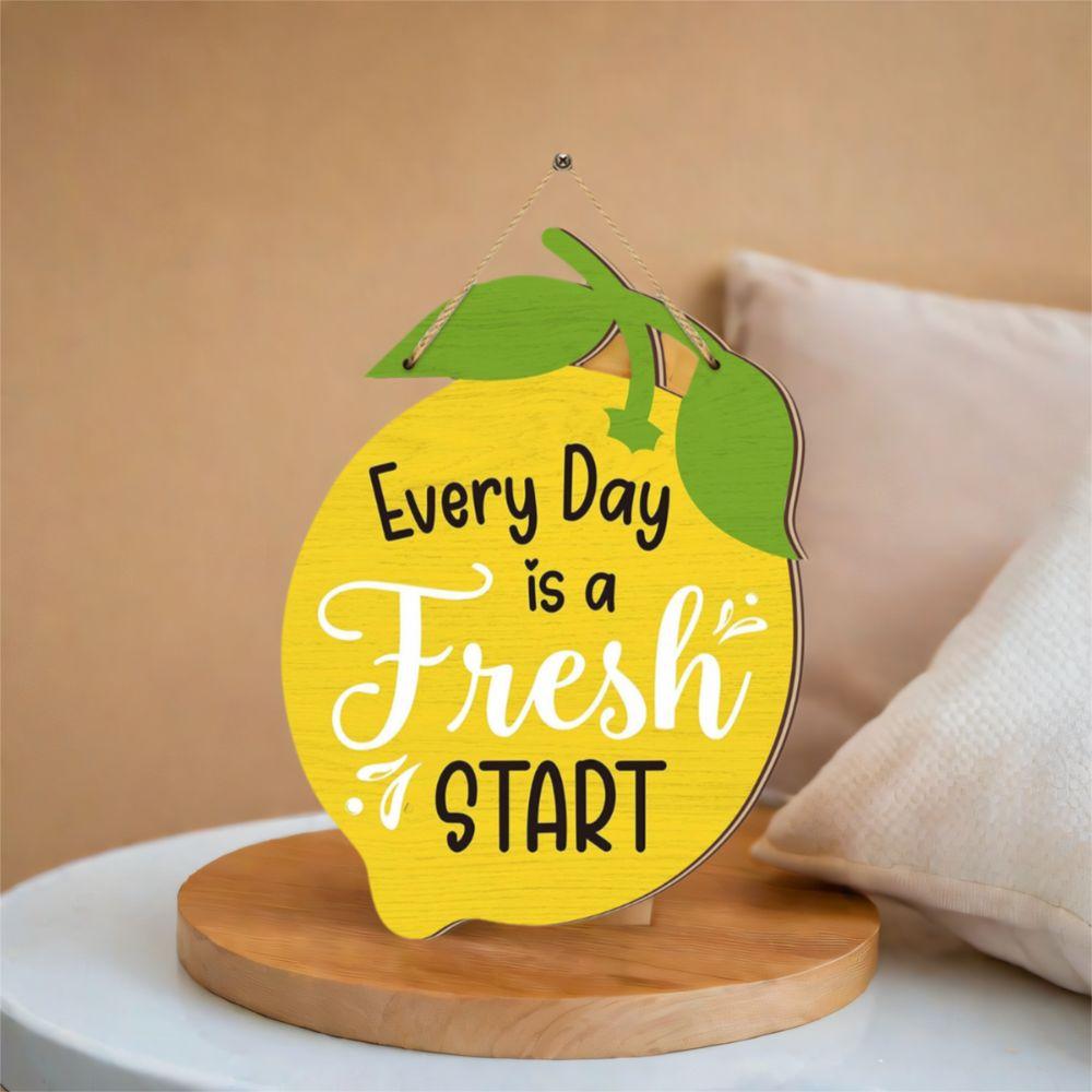 Funny Summer Lemon Signs Cartoon Welcome Hanging Board Lemon Wall Ornaments  For Home Room Party
