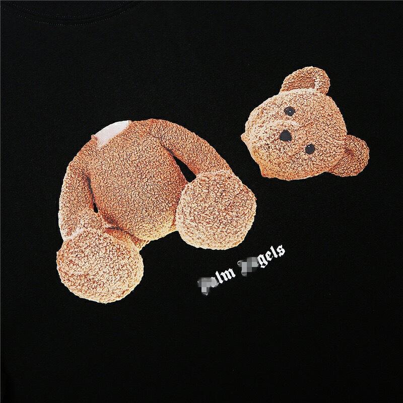 Unisex Palm Angel Beheaded Bear Print Loose Short-Sleeve T-Shirt